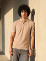 Roadster Solid Men Polo Neck Brown T-Shirt