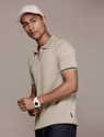 Roadster Solid Men Polo Neck Brown T-Shirt