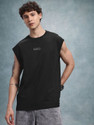 Roadster Solid Men Round Neck Black T-Shirt
