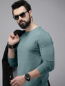 Roadster Solid Men Round Neck Green T-Shirt