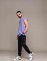 Roadster Solid Men Round Neck Purple T-Shirt