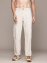 Roadster Men Straight Fit Mid Rise Beige