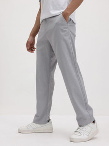 Roadster Straight Fit Men Grey Trousers