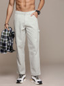 Roadster Straight Fit Men Grey Trousers