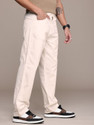 Roadster Straight Fit Men White Trousers