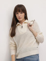 Roadster Women Self Design Collared Neck White
