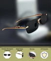 ROADWAY Rectangular Sunglasses