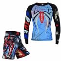 ROAR-INT MMA Rash Guard &amp; BJJ Shorts Set Kids Fight Training Grappling Wear Jiu Jitsu Gi Trunks Outfit Set