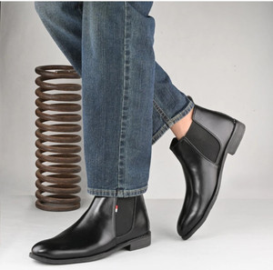 ROASTER Mens Synthetic Leather Chelsea Boots with