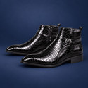 Robbie jones Crocodile Print Luxury Chelsea Boots