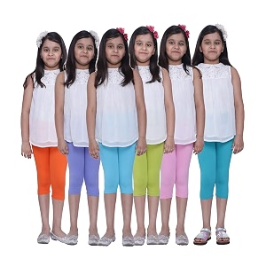 robinbosky premium girls capri leggings value combo pack of 6 - versatile colors and sizes for all ages