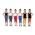 Robinbosky Premium Girls Capri Leggings Value Combo Pack of 6 - Versatile Colors and Sizes for All Ages