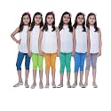 Robinbosky Premium Girls Capri Leggings Value Combo Pack of 6 - Versatile Colors and Sizes for All Ages