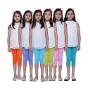 Robinbosky Premium Girls Capri Leggings Value Combo Pack of 6 - Versatile Colors and Sizes for All Ages