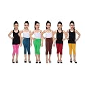 Robinbosky Premium Girls Capri Leggings Value Combo Pack of 6 - Versatile Colors and Sizes for All Ages