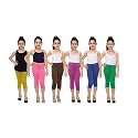 Robinbosky Premium Girls Capri Leggings Value Combo Pack of 6 - Versatile Colors and Sizes for All Ages