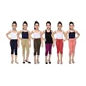 Robinbosky Premium Girls Capri Leggings Value Combo Pack of 6 - Versatile Colors and Sizes for All Ages