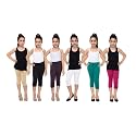 Robinbosky Premium Girls Capri Leggings Value Combo Pack of 6 - Versatile Colors and Sizes for All Ages