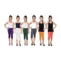 Robinbosky Premium Girls Capri Leggings Value Combo Pack of 6 - Versatile Colors and Sizes for All Ages