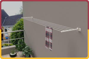 roborich steel wall cloth dryer stand 4t-blk-flip-b26