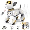 Robot Dog for Kids Robot Dog Remote Control Dog Toy Interactive Robot Pet Robotics Toys Intelligent Robo Dog Programmable Sing & Dance Design Birthday Gifts Kids Age 3 5 4-7 Year, Gold