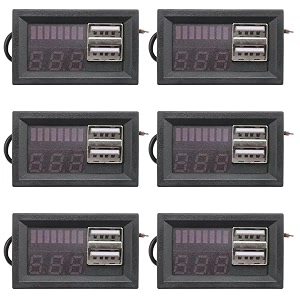 ROBOWAY Digital Display Dual USB LED 12V