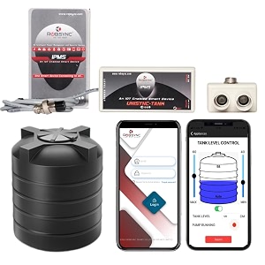 robsync unisync tank smart device fully automatic water tank level controller wifimobile app based operate from anywhereanytime for upto 15 hp motorsingle phasewired