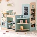 ROBUD Grocery Store Playset, Kids Play Store, Wooden Supermarket Playset