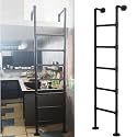 Robust WallMounted Emergency Escape Ladder Metal Window Well Ladder Industrial Bunk Bed Ladder Iron Tube Climbing Stairs Mezzanine Safety Escape Ladder