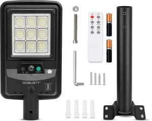 robustt 60w solar led street light  1200 lumens  pir motion sensor  1 year warranty solar light set wall mounted pack of 1