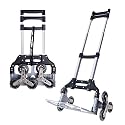 Robustt 75 Kg Foldable Trolley with Wheels | Puncture-Proof Staircase Wheels | Heavy-Duty Aluminium & ABS Body | Luggage Trolley Cart for Moving Boxes, Appliances & Bundles - Pack of 1
