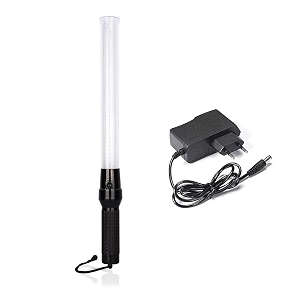 robustt baton light stick 3421 inch34 pack of 2 with rechargable battery red amp green blink for road safety and traffic control street protection wand baton- charger included