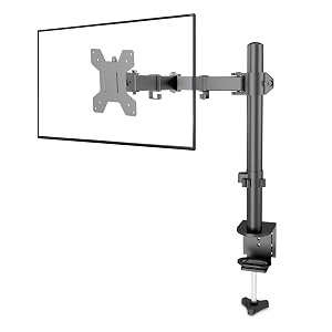 robustt computer pc monitor led tv desk mount stand with articulating center arm joint  for 1534 to 3334 screens full motion mount  height adjustable  gaming screen - pack of 1