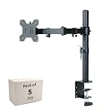 Robustt Computer PC Monitor LED TV Desk Mount Stand with Articulating Center Arm Joint | for 15" to 33" Screens Full Motion Mount | Height Adjustable | Gaming Screen - Pack of 5