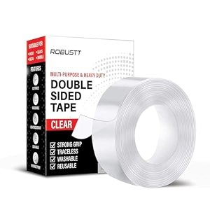 robustt double sided tape pack of 1 3m x 3 cm heavy duty transparent ivy grip tape removable traceless mounting best suited for wall tape kitchen home dcor amp diy