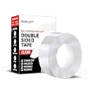 Robustt Double Sided Tape (Pack of 1) 3m x 3 Cm, Heavy Duty, Transparent IVY Grip Tape, Removable Traceless Mounting Best Suited for Wall Tape, Kitchen, Home Dcor & DIY