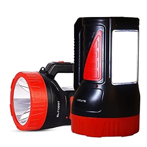 robustt dual led search light cum emergency light with long range upto 1 km75 wattabs plastic materiallong range portable water resistant amp shock proof rechargeable high brightness led kisan torch light with charging plug assorted color design -1