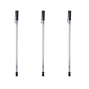 robustt polycarbonate security stick pack of 3 high impact resistance durable light weight scratch proof anti slip bottom security stickwalking cane