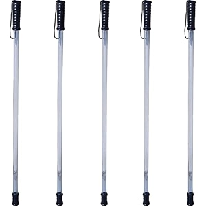 robustt polycarbonate security stick pack of 5 high impact resistance durable light weight scratch proof anti slip bottom security stickwalking cane