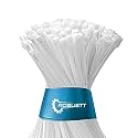 Robustt Self Locking Cable Ties | 100 X 2.5 mm | 500 Pieces, White | Heat Resistant Cable Zip Ties | Self-Locking Cable Organizer | Anti - Slip Wire Organizer | For Indoor &amp; Outdoor Use