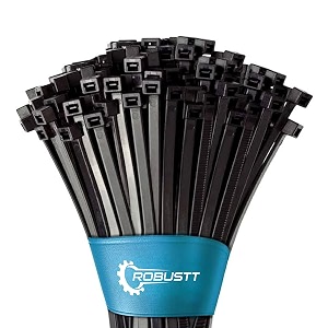 robustt self locking cable ties  300 x 48 mm  100 pieces black  heat resistant cable zip ties  self-locking cable organizer  anti - slip wire organizer  for indoor amp outdoor use