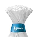 Robustt Self Locking Cable Ties | 350 X 4.8 mm | 500 Pieces, White | Heat Resistant Cable Zip Ties | Self-Locking Cable Organizer | Anti - Slip Wire Organizer | For Indoor & Outdoor Use