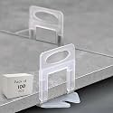 Robustt Tiles Leveling Clip - Pack of 100 Pcs | 1mm Tile Spacer For Removing Lippage (Wedges Not Included) | Tile Leveler | Durable |Reusable Tile Tools