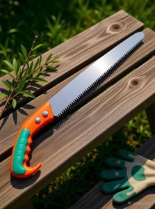 robux heavy duty garden pruning saw  razor sharp curved blade soft grip handle garden tool kit