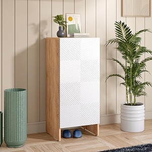 rocco engineered wood trudo modular shoe cabinet 10 pair cabinet white