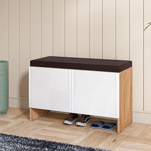 rocco trudo modular shoe cabinet 12 pair seat cabinet white engineered wood