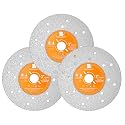 Rock Slab Grinding Disc - 3 inch Glass Cutter Disc (3pcs), Granite Cutting Disc, Diamond Grinder Wheel for Rock Slab, Stone, Tile, Marble, Granite, Glass Diamond Cutting Discs