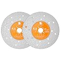 Rock Slab Grinding Disc - 3 inch Glass Cutter Disc (2pcs), Granite Cutting Disc, Diamond Grinder Wheel for Rock Slab, Stone, Tile, Marble, Granite, Glass Diamond Cutting Discs