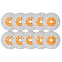 Rock Slab Grinding Disc - 3 inch Glass Cutter Disc (10pcs), Granite Cutting Disc, Diamond Grinder Wheel for Rock Slab, Stone, Tile, Marble, Granite, Glass Diamond Cutting Discs