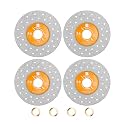 Rock Slab Grinding Disc - 4.5 inch Glass Cutter Disc (4pcs), Granite Cutting Disc, Diamond Grinder Wheel for Rock Slab, Stone, Tile, Marble, Granite, Glass Diamond Cutting Discs